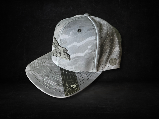 CHARCOAL CAMO FLAT BILL PERFORMANCE HAT