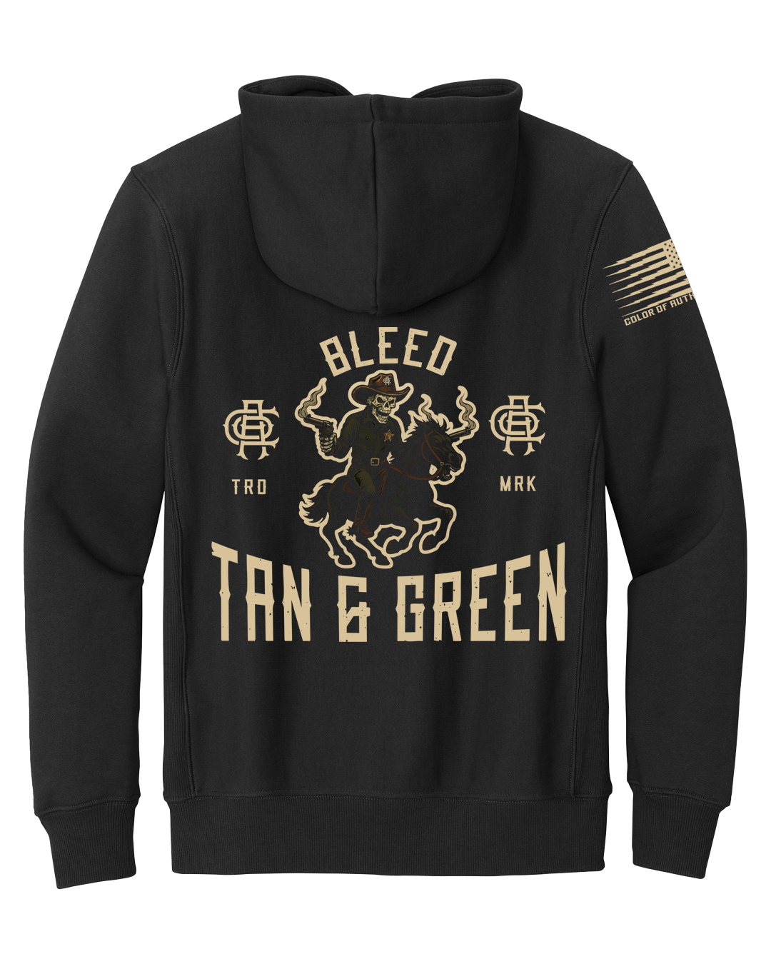 Bleed Tan & Green | Super Heavyweight Hoodie