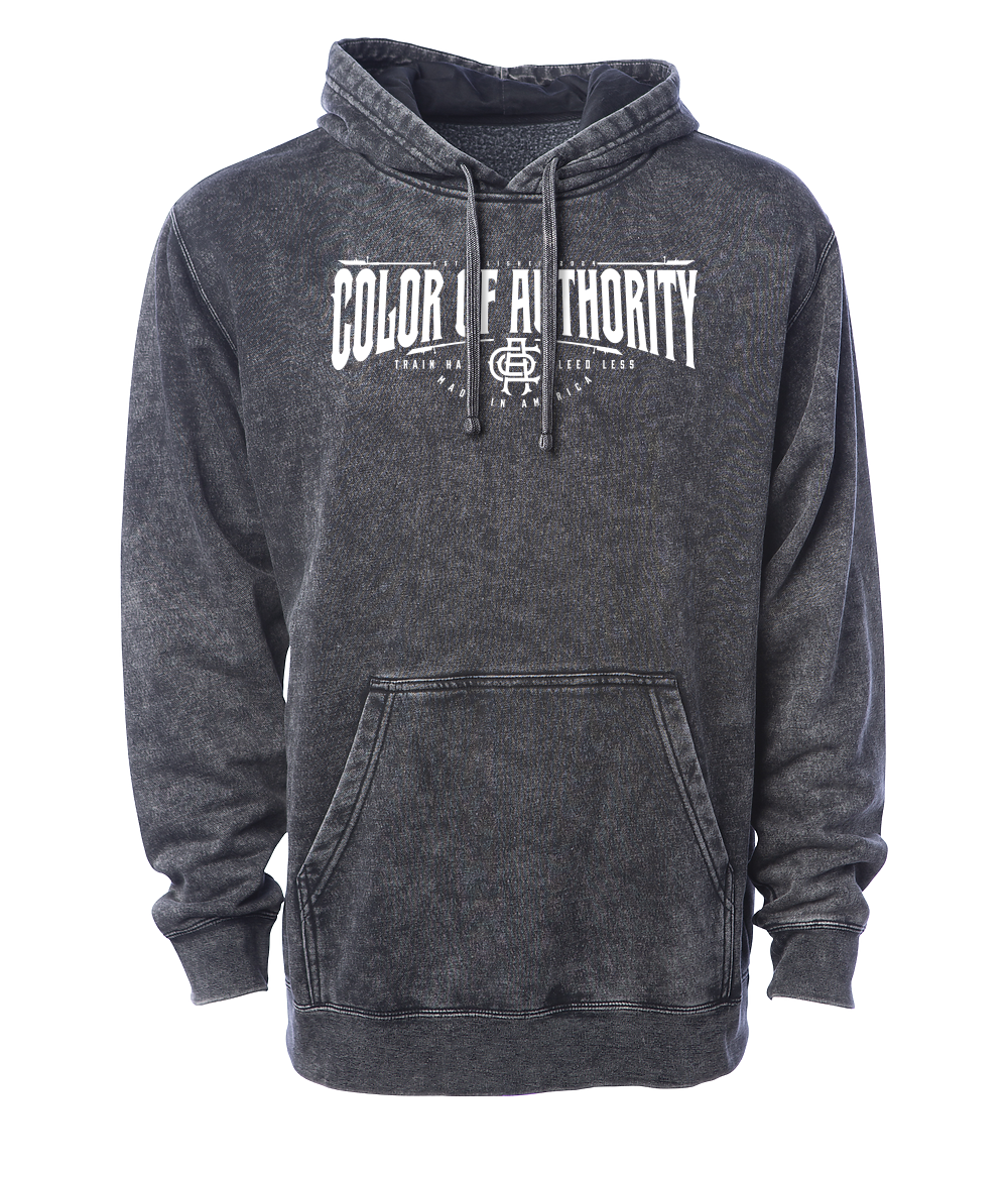COLOR OF AUTHORITY MINERAL WASH HOODIE | VINTAGE BLACK
