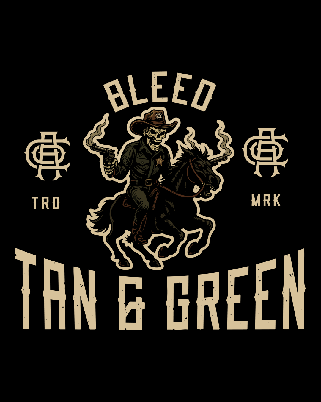 Bleed Tan & Green | Super Heavyweight Hoodie