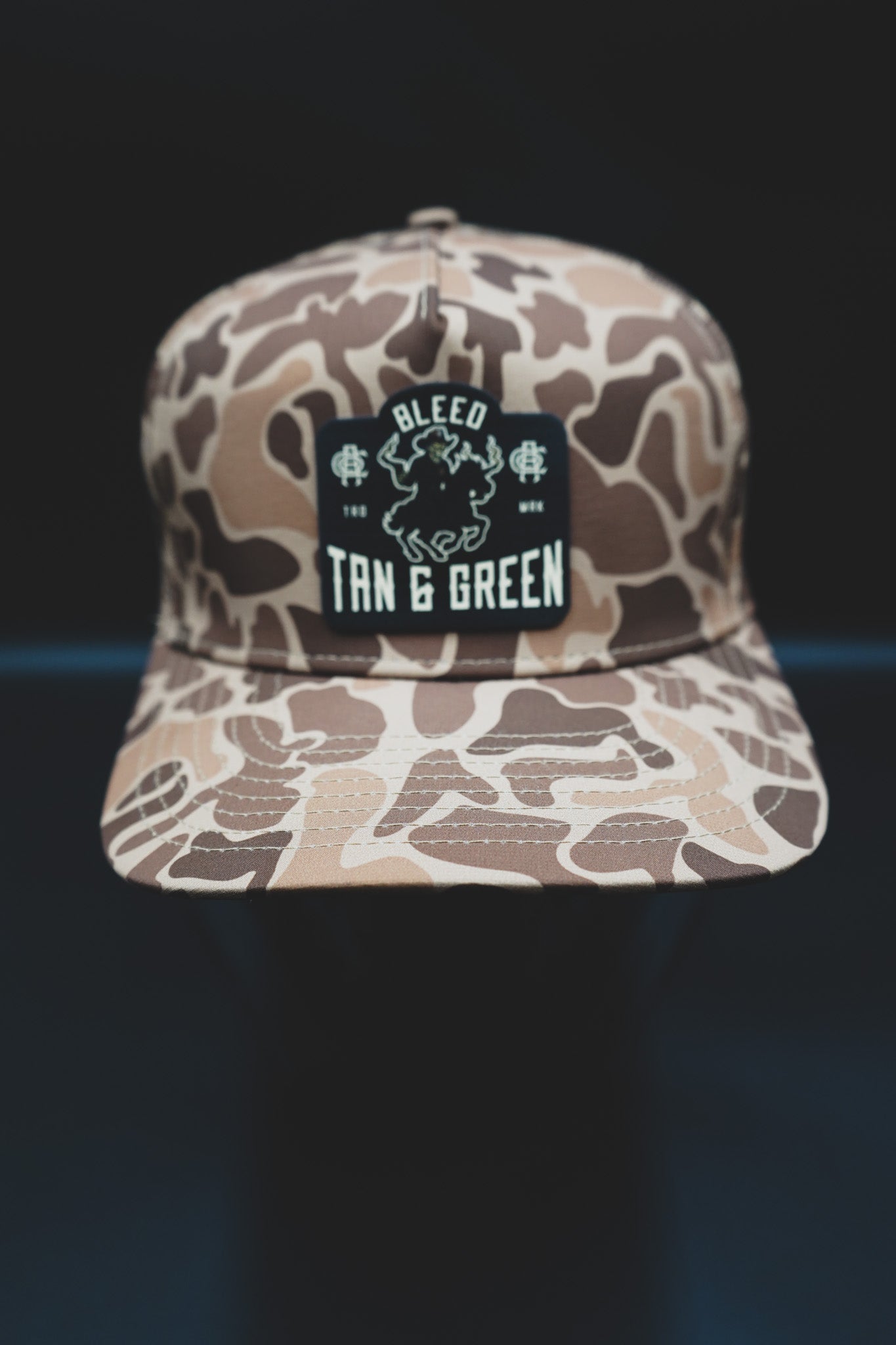 Bleed Tan and Green – Performance Snapback Hat