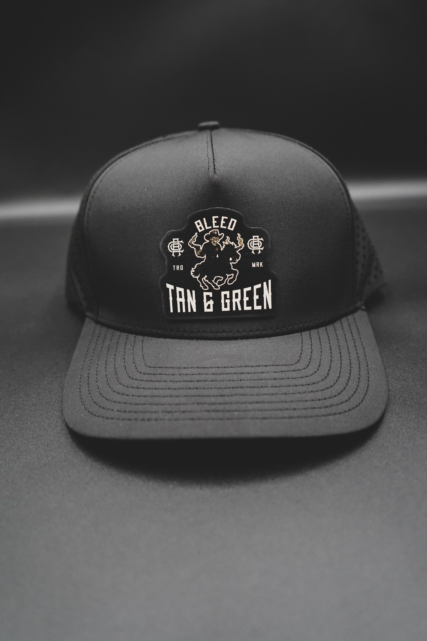 Bleed Tan and Green – Performance Snapback Hat