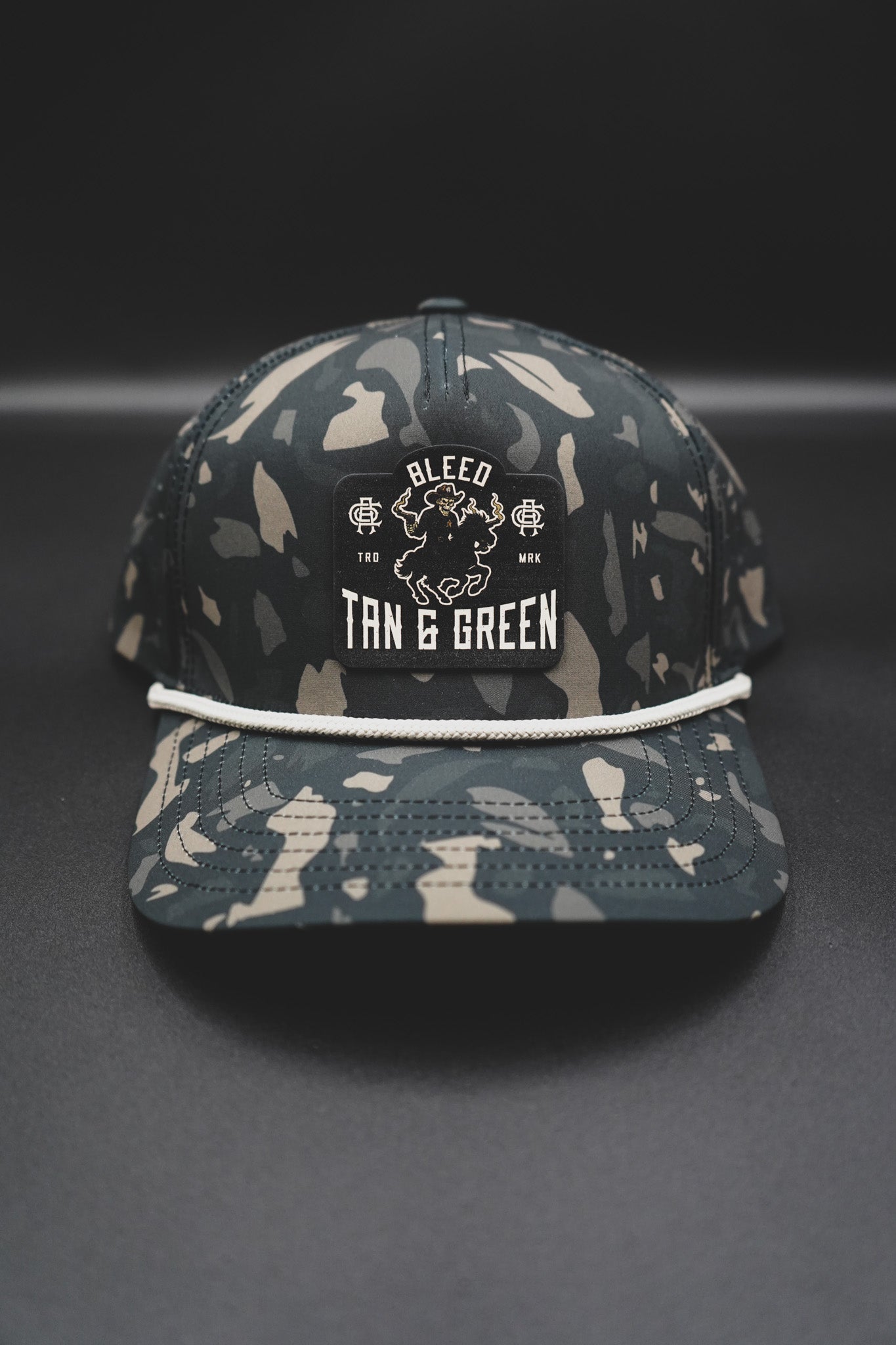 Bleed Tan and Green – Performance Snapback Hat