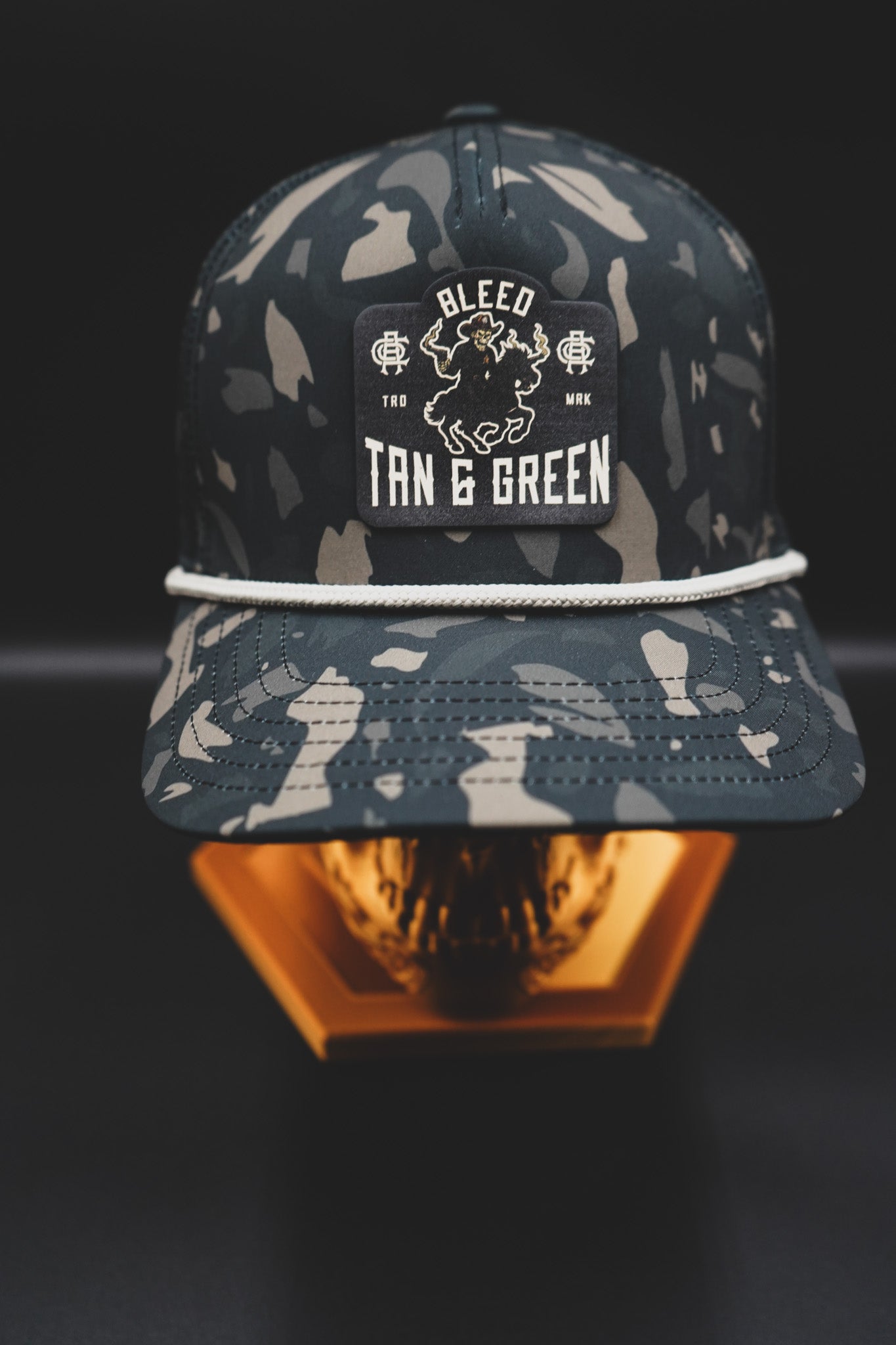 Bleed Tan and Green – Performance Snapback Hat