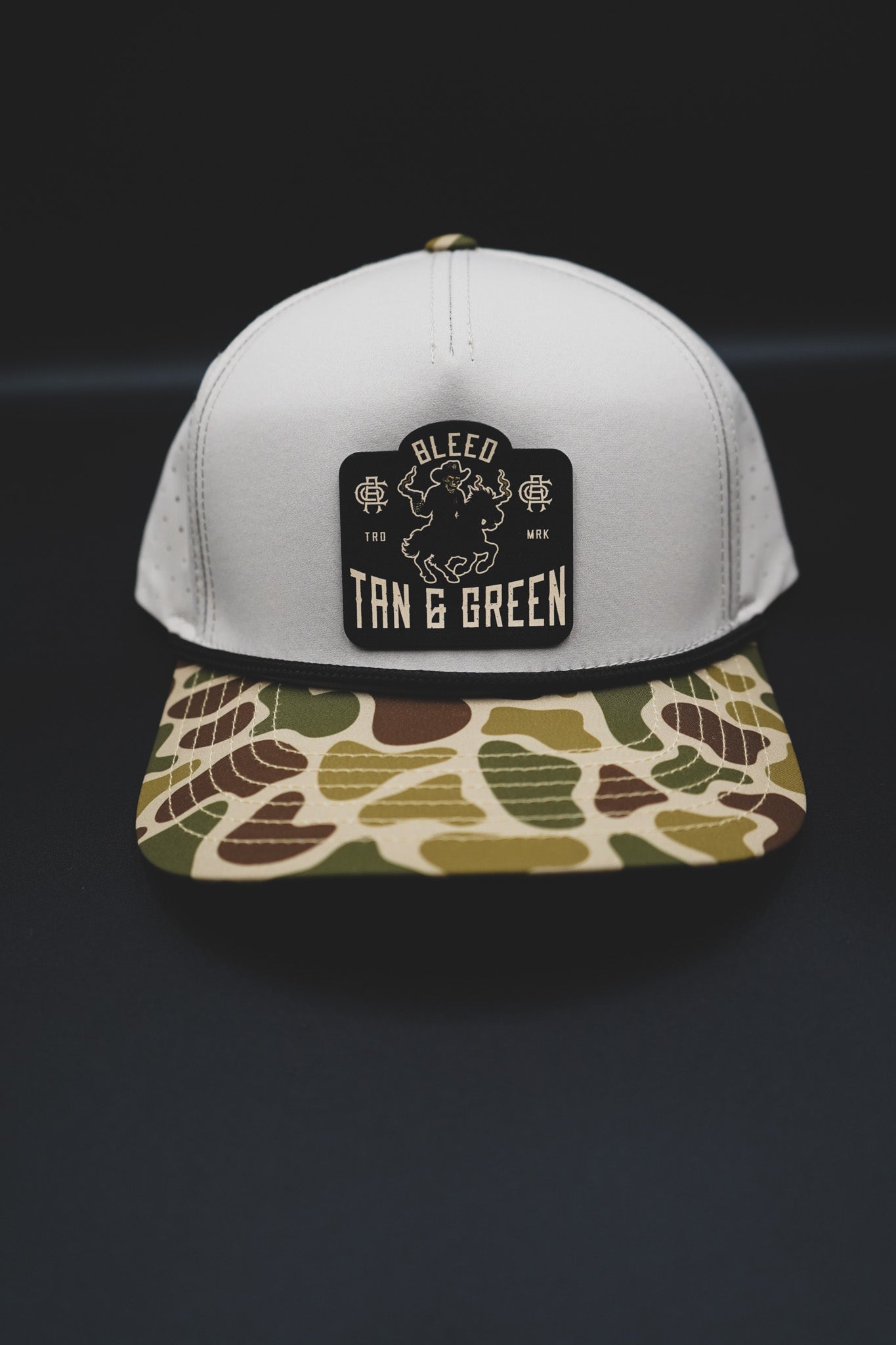 Bleed Tan and Green – Performance Snapback Hat