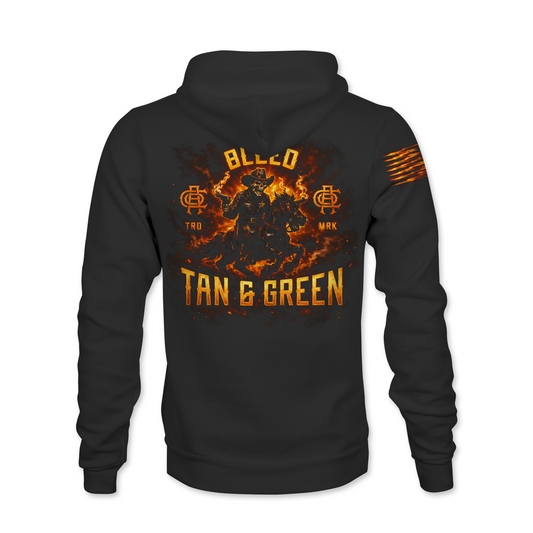 BLEED TAN & GREEN 2.0 | Super Heavyweight Hoodie